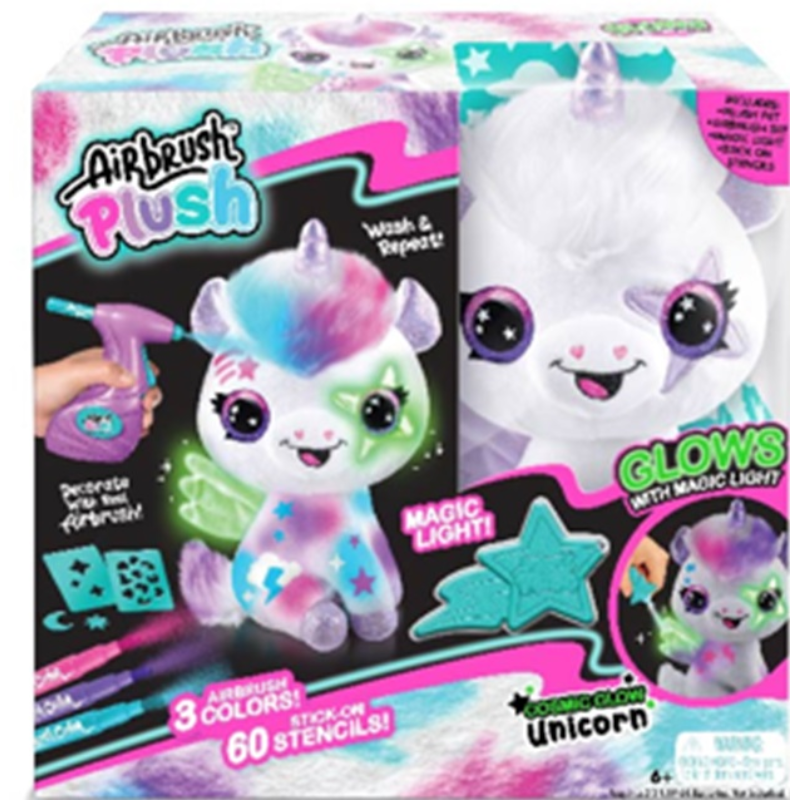 Airbrush Plush Animals - Sweet Unicorn